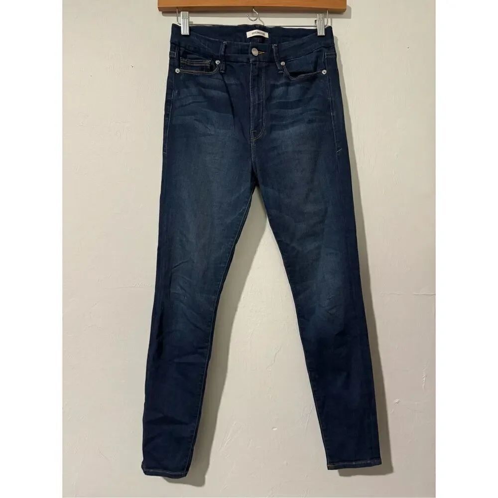 Good American Good waist blue skinny jeans 10/30